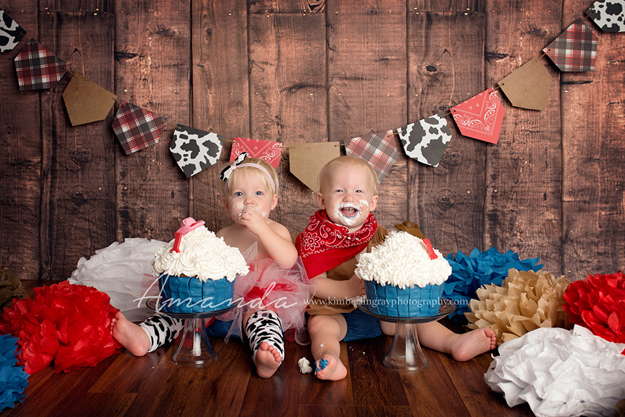 cowboy twin cake smash