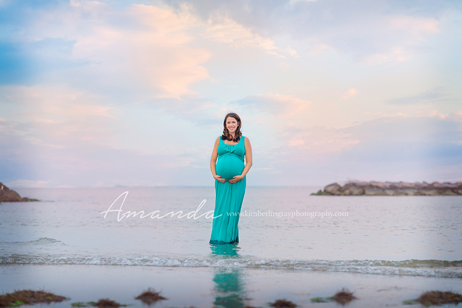 virginia beach sunset maternity portrait