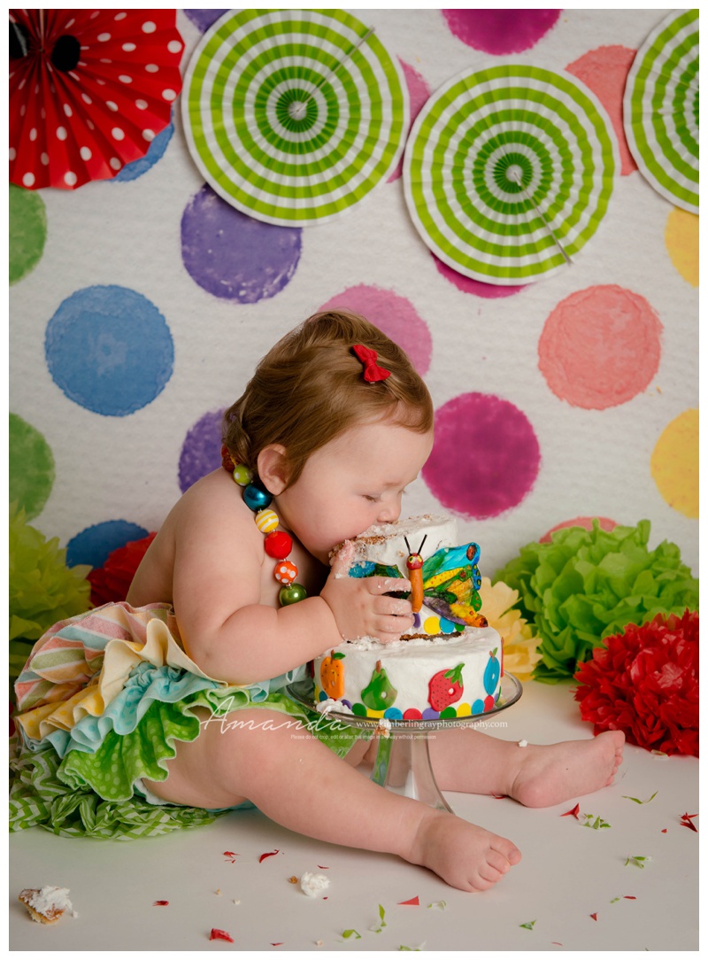 Hungry Caterpillar Cake Smash | Virginia Beach First Birthday Session